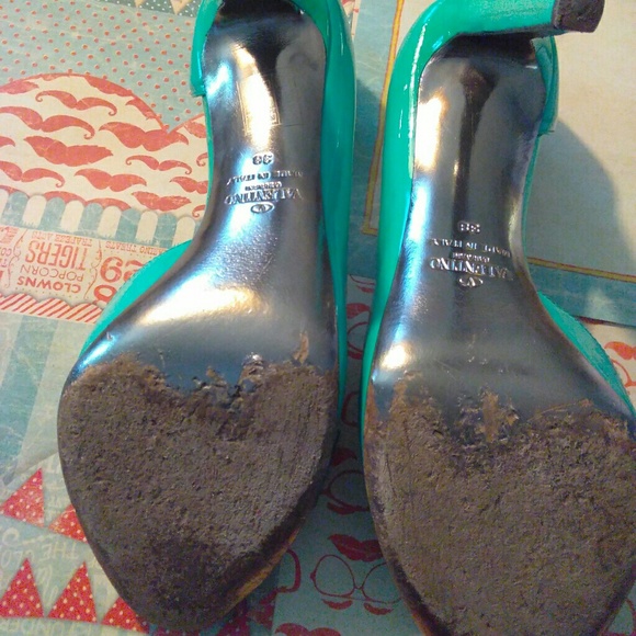 🔛Valentino Green Patentleather Bow D'orsay Pumps - Picture 3 of 5